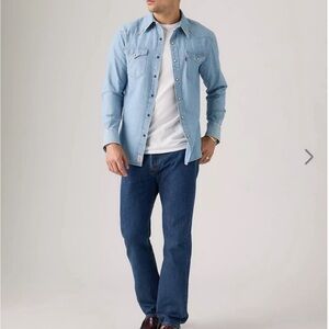 Levi's 501 original button fly jean in vintage dark wash size 36x34